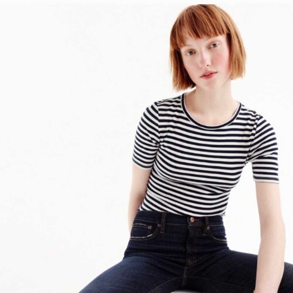 NWT J. Crew Slim Perfect T-Shirt in Stripe XXL